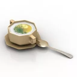Poly Cup Plates 3d model