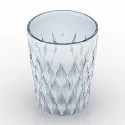 Glass With Decorative Pattern 3d model