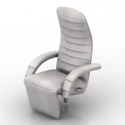 White Theater Armchair 3d model