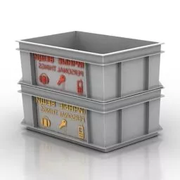 Plastic Boxes 3d model