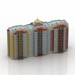 Large Apartment Building 3d model