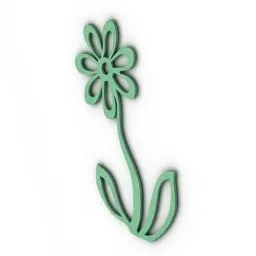Flower Shaped Wall Decoration 3d model