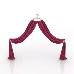 Collapsed Curtain Two Layers 3d model
