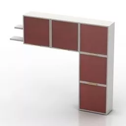 Tv Locker L Shape 3d model