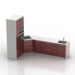 Kitchen Hi-tech 3d model