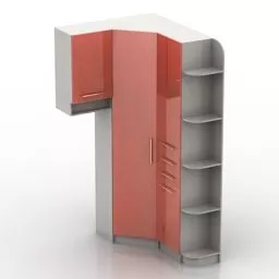 Wardrobe Children Room Furniture 3d model