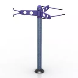 Sport Equipment Column With Bars 3d model