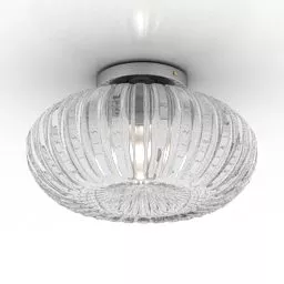 Triangle Chandelier With Set Of Light Bulbs 3d model