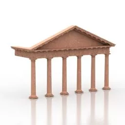 Greek Building Doric Column 3d model