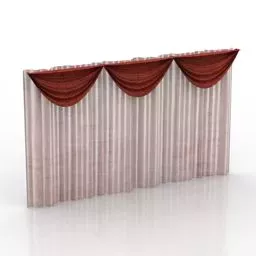 Collapsed Curtain Two Layers 3d model