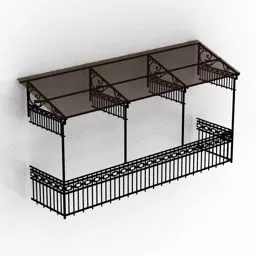 Rail Balcony Wrought Iron V1 3d model