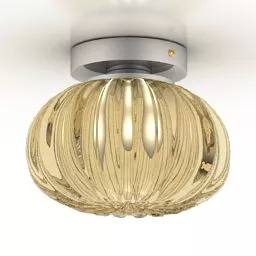Luster Golden Rattan Shade Style 3d model