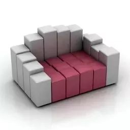 Square Sofa Dolorez 3d model