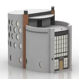 Market Building Architecture 3d model