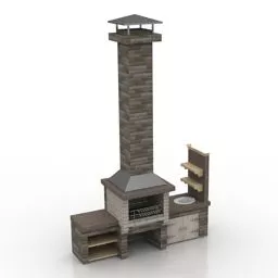 White Kitchen Small Design Ideas 3d model