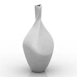 Porcelain Vase Decor Floral Texture 3d model