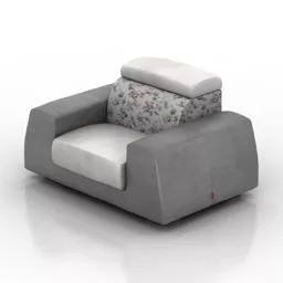 Bench Seat Sofa Fabric Material 3d model