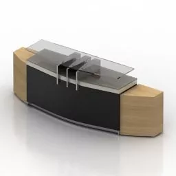 Reception With Rack 3d model