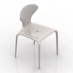 Vintage Upholstered Armchair Wood Case 3d model