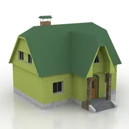 Small House European Style 3d model