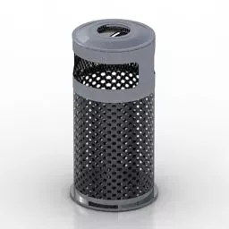 Steel Trashbin Urn 3d model