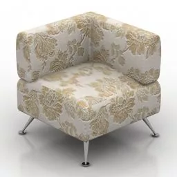 Corner Armchair Waiting Furniture 3d model