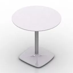 Modern Bedside Table White Color 3d model