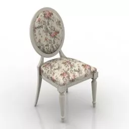 Classic European Dressing Chair 3d model