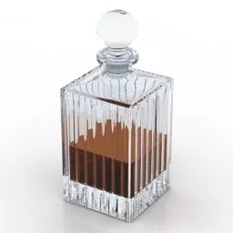 Crystal Cut Wine Bottle 3d model