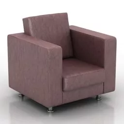 Brown Leather Armchair Mario 3d model