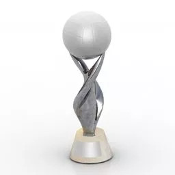 Award Trophy Pearl Shape 3d model