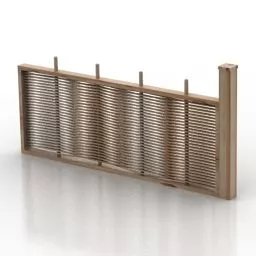 Fence Gate Pattern Handrail 3d model