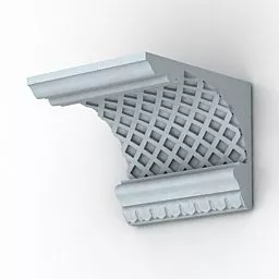 Cornice Plaster Checker Carved 3d model