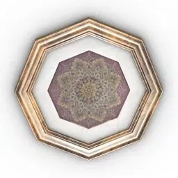Art Plate With Decor Inside 3d model