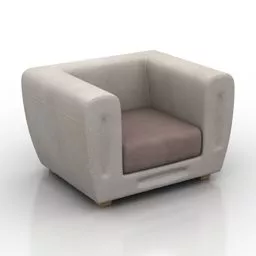 Smooth Armchair Monza 3d model