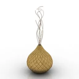 Color Porcelain Vase Decorative 3d model