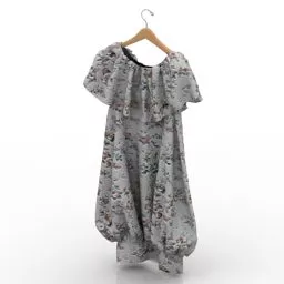 Dress Fashion With Hanger 3d model