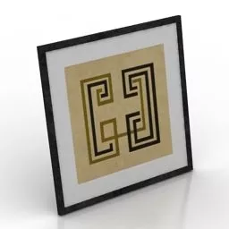 Painting Picture Lines Pattern 3d model