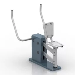 Gym Bench Exercise With Bar Column 3d model