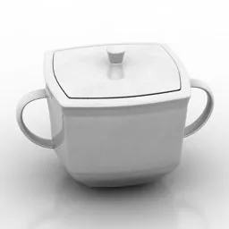 Porcelain Cake Cup 3d model