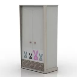 Children Wardrobe For Bedroom 3d model