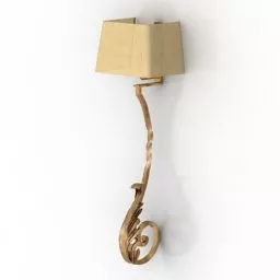 Curved Arm Sconce Lamp 3d model