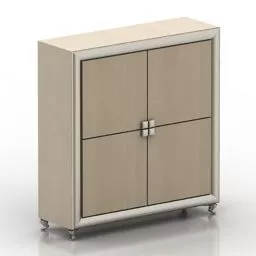 Mdf Locker Curved Edge With Drawers 3d model