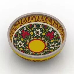 Bowl Art Texture 3d model