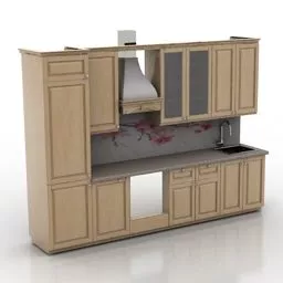 Luxury Bedside Cabinet For Bedroom 3d model