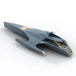 Super Yacht Trimaran 3d model