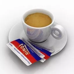 Cup Coffee With Saucer 3d model