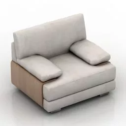 Armchair Milan Low Arm 3d model
