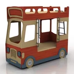 Bunked Bed Mini Bus 3d model