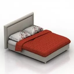 Rattan Bed Circular Shape 3d model